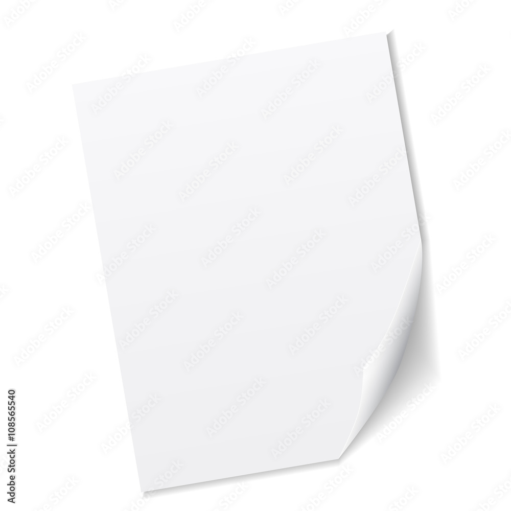Vector sheet of paper Vector sheet of paper
