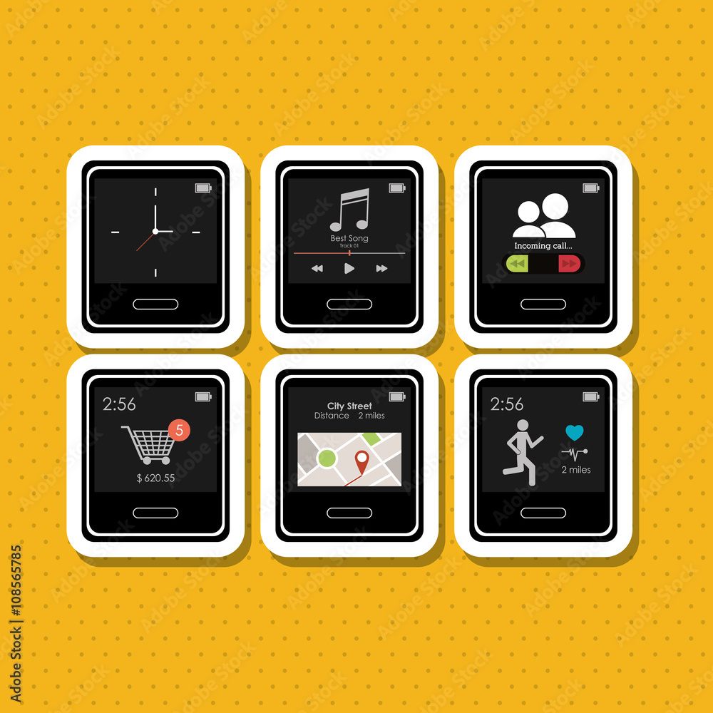 Icon of Smart watch design, vector illustration Icon of Smart watch design, vector illustration