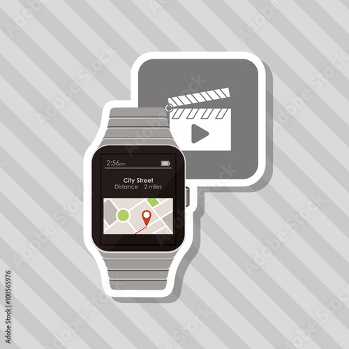 Icon of Smart watch design, vector illustration