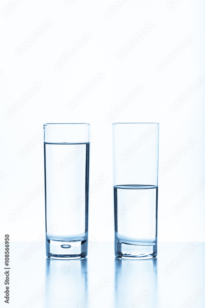 glass of water isolated on white