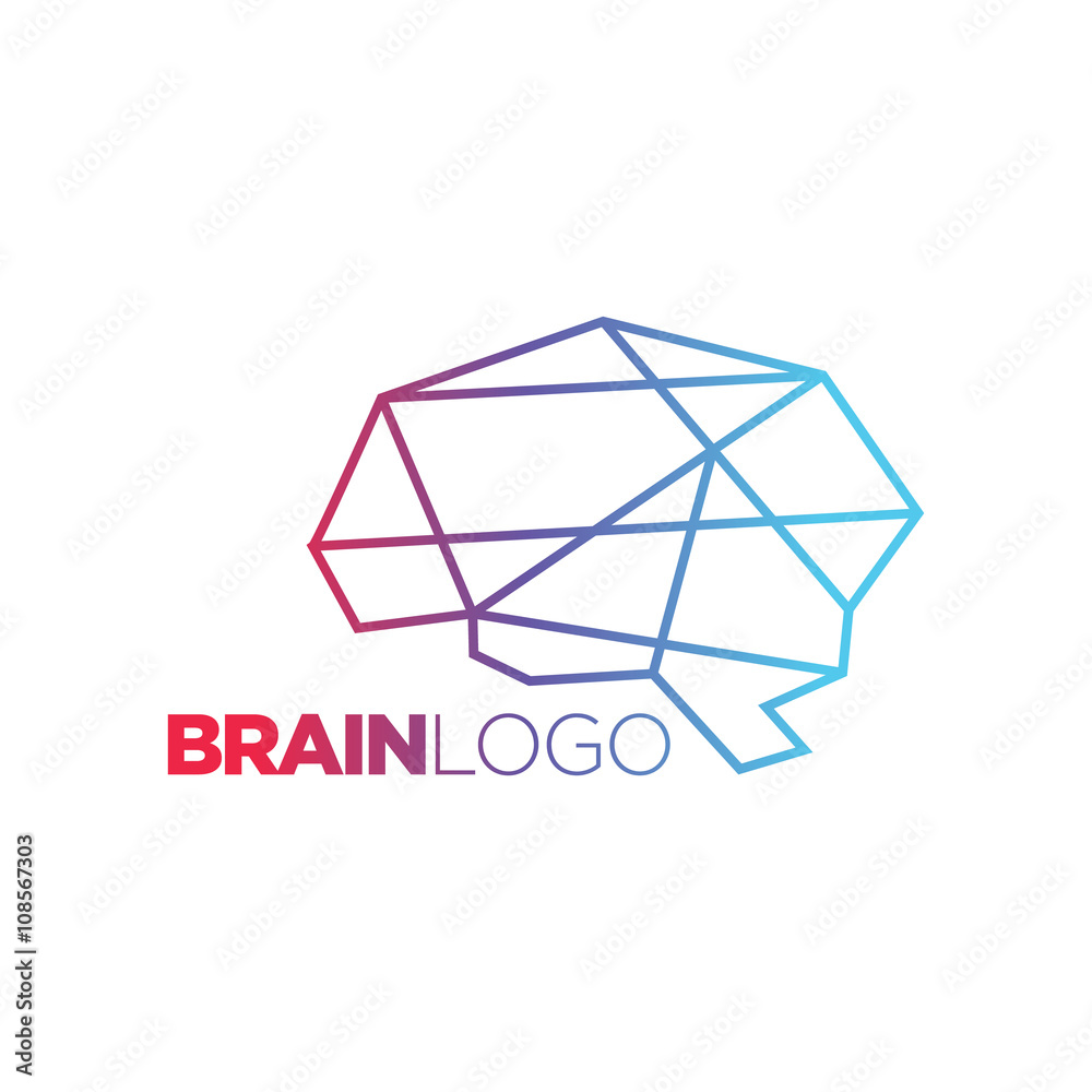Abstract Brain Technology Symbol Abstract Brain Technology Symbol