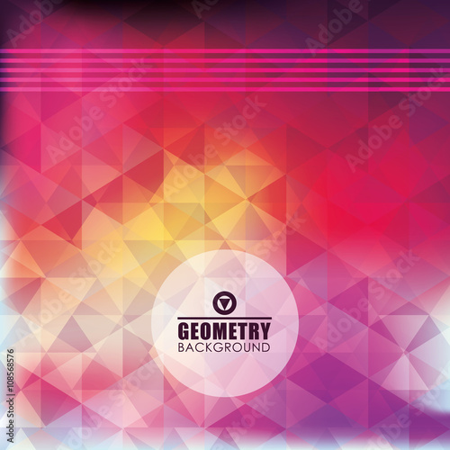 Geometry multicolored background, vector design