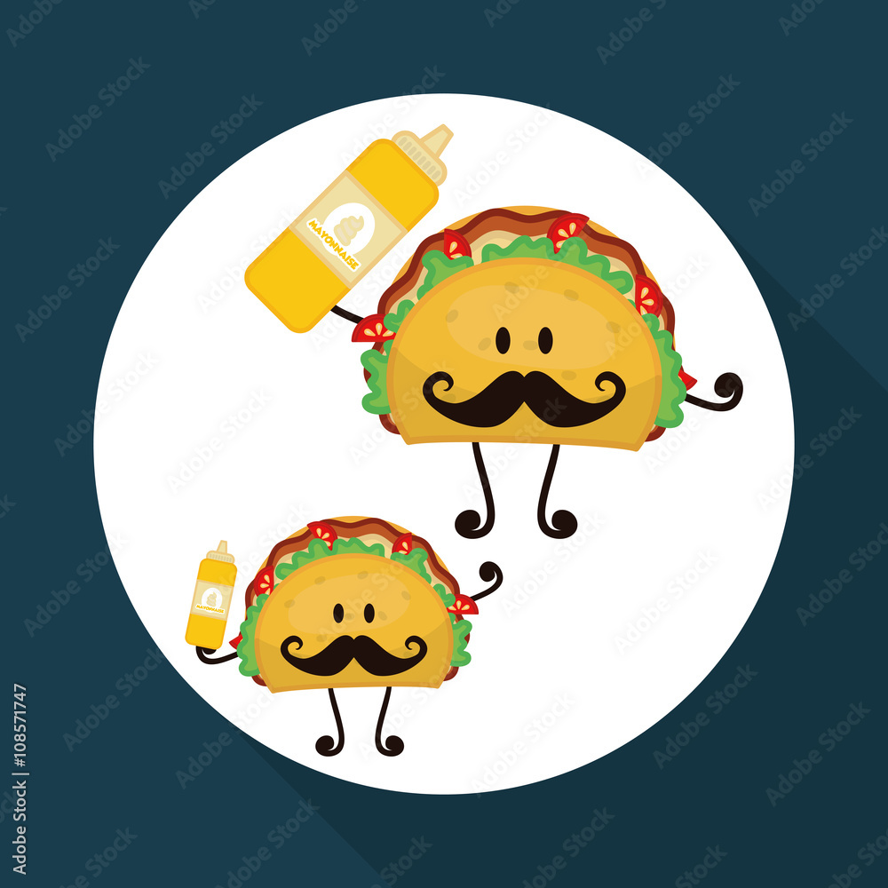 Flat illustration about fast food design Flat illustration about fast food design