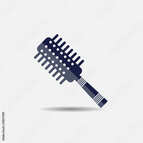 Barber comb hair colored icon