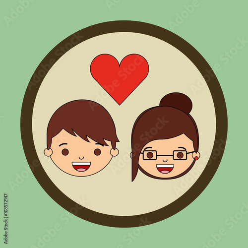 loving couple design 