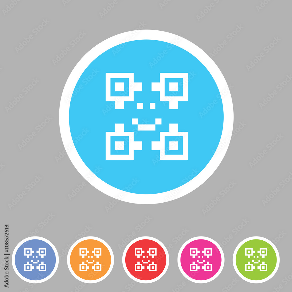 Qr code icon flat web sign symbol logo label Qr code icon flat web sign symbol logo label