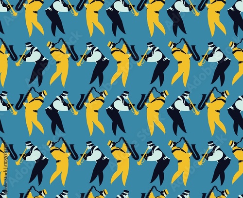 Jazz music seamless pattreny