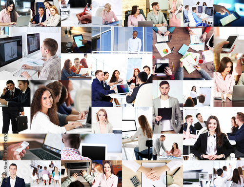 People at work in office. C...