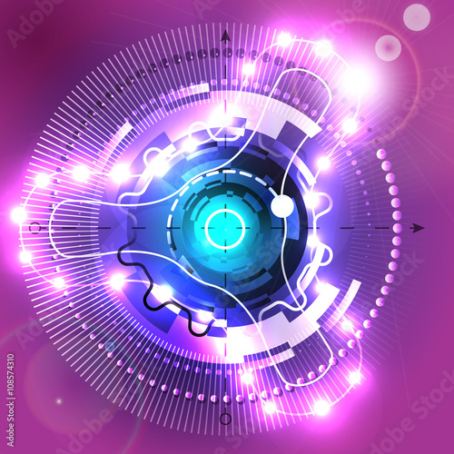 Circular abstract spaceship