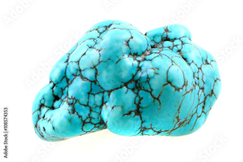 turquoise mineral isolated photo