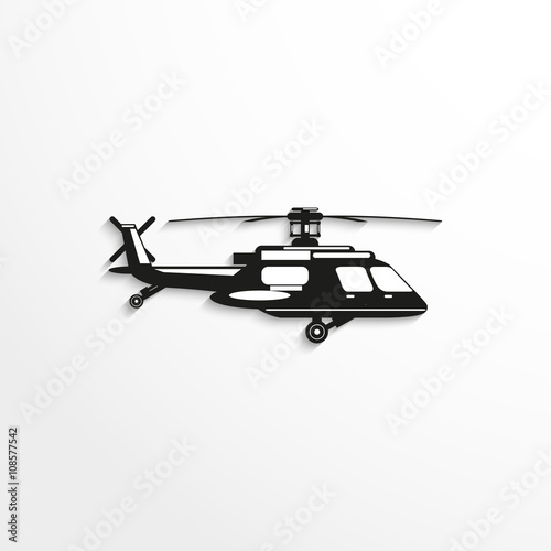 Helicopter. Vector icon.