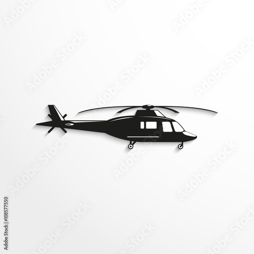 Helicopter. Vector icon.