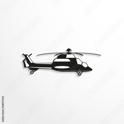 Helicopter. Vector icon.