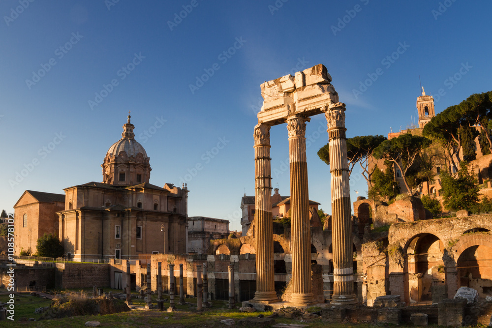 Forum of Caesar in the early morning light