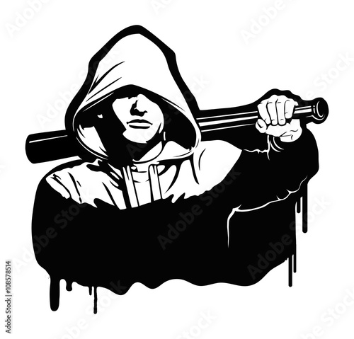 Hooligan - Vector illustration isolated on white