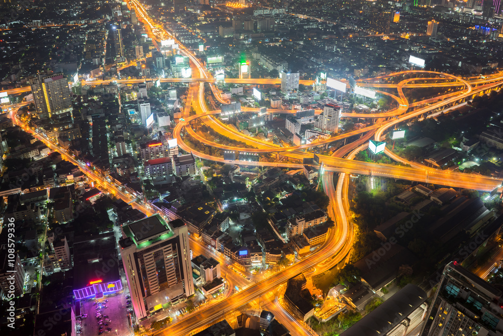 Cityscape of Bangkok city at night , Thailand.
Cityscape of Bangkok city at night , Thailand.