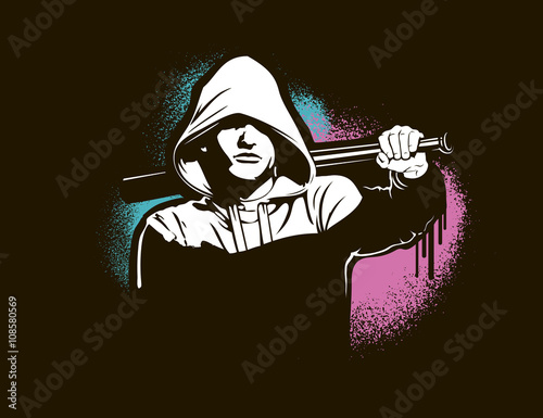 Hooligan - Vector illustration isolated on white