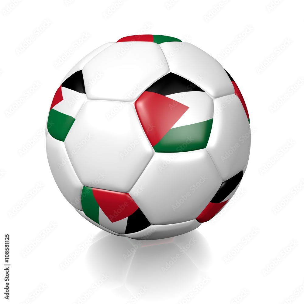 Football soccer ball with a national flag texture Football soccer ball with a national flag texture