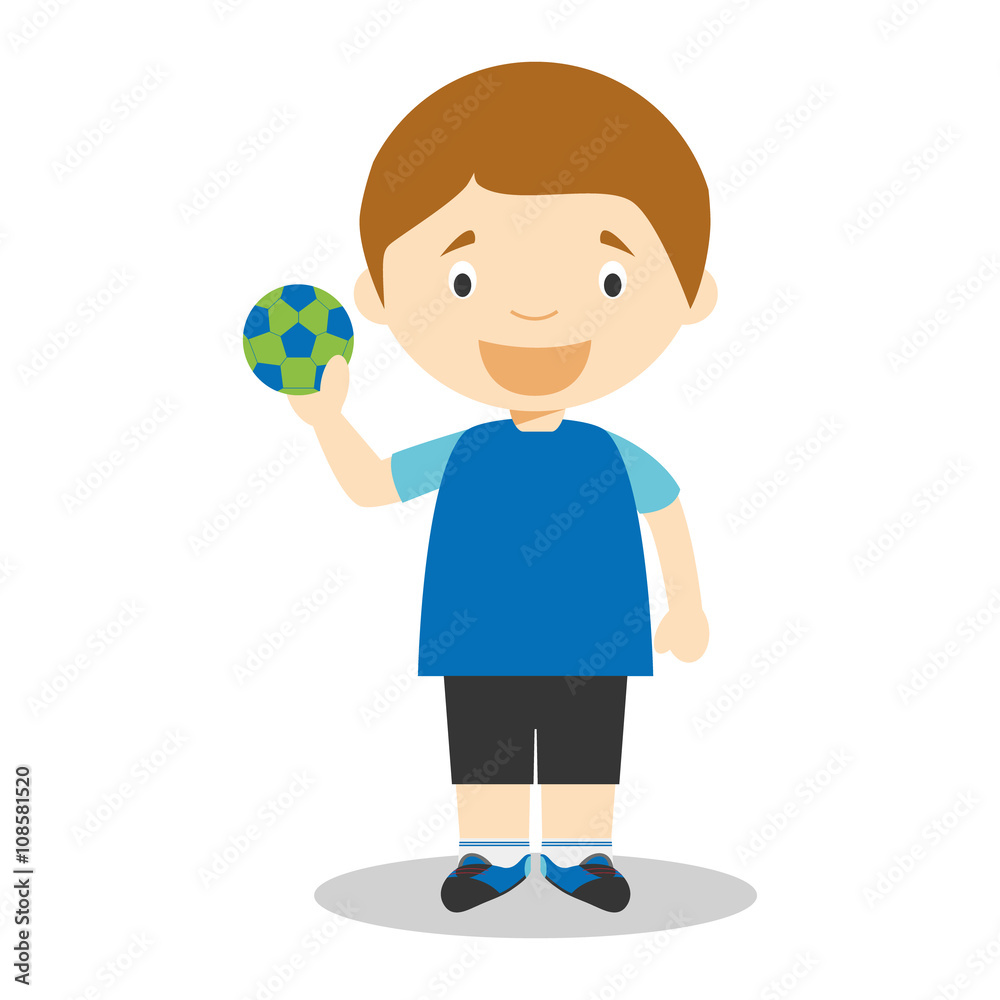 Sports cartoon vector illustrations: Handball Sports cartoon vector illustrations: Handball