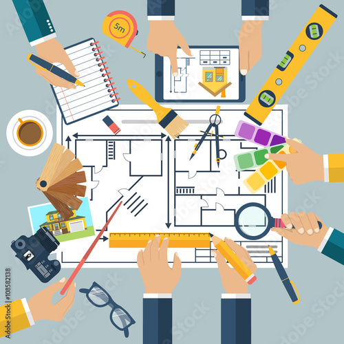Architect designer, project drawings