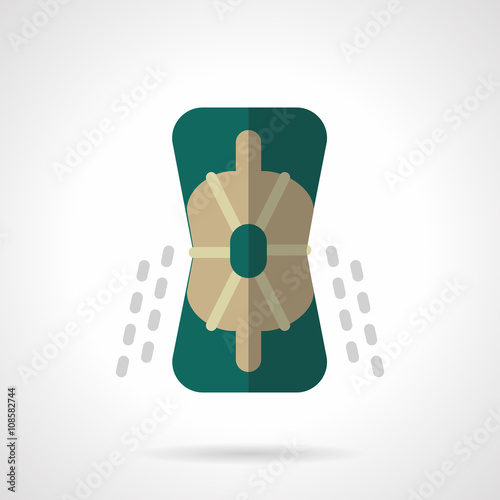 Sport protective accessory flat color vector icon