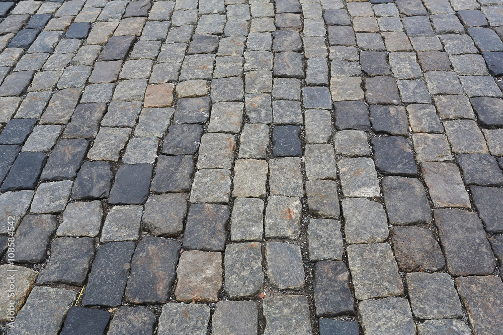 Texture of cobblestone road, Moscow, Russia, Red Square