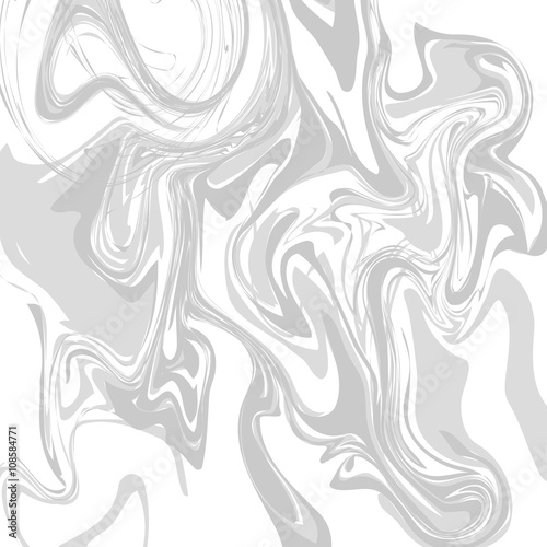 Ink hand drawn marble stone texture. Grey marbling liquid background vector.