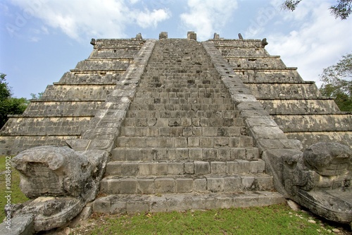Mayan temple at Chichen-itza pyramids, mexico