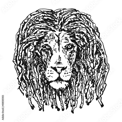 rasta lion vector