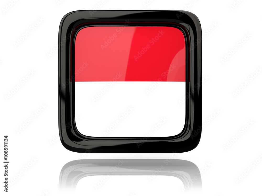 Square icon with flag of monaco Square icon with flag of monaco