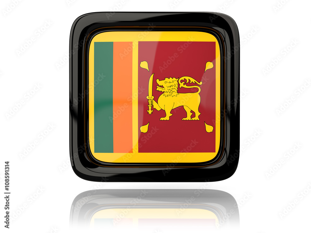 Square icon with flag of sri lanka