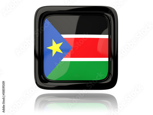 Free Download Square icon with flag of south sudan - GFXLoad