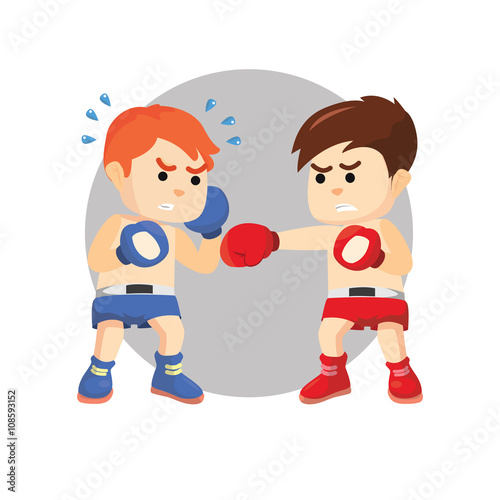 Boy's playing boxing sport