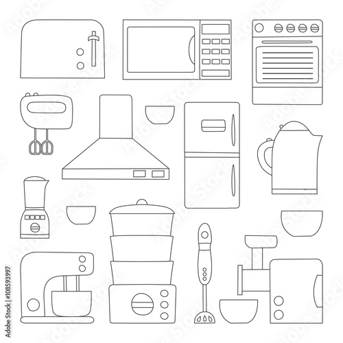 Vector kitchen appliances icon