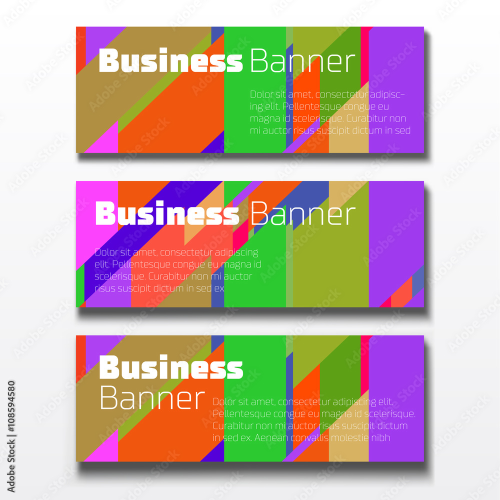 Set of three business banners
