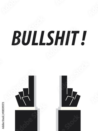 BULLSHIT typography vector 