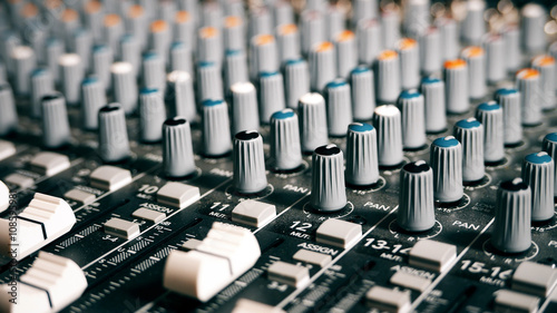 Canvas Print Mixing Board Sound Knobs