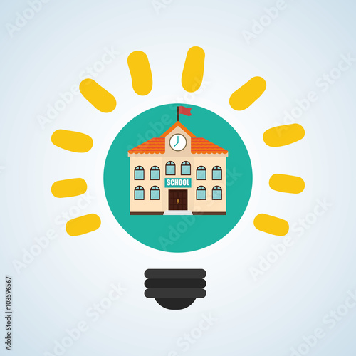 Flat illustration about back to school design, education related