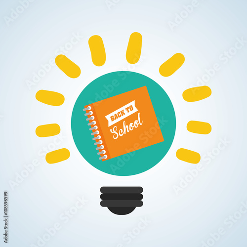 Flat illustration about back to school design, education related