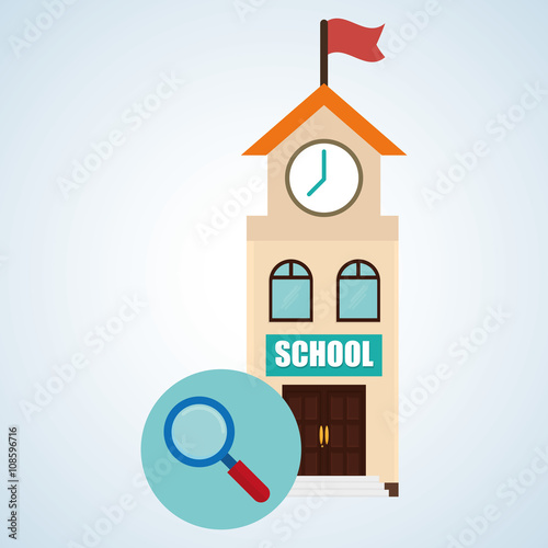 Flat illustration about back to school design, education related