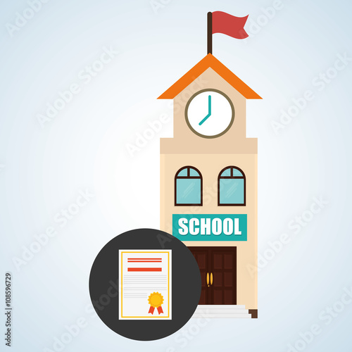 Flat illustration about back to school design, education related