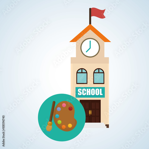 Flat illustration about back to school design, education related