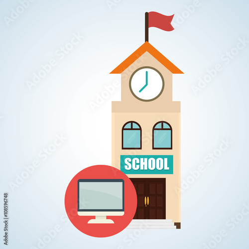 Flat illustration about back to school design, education related
