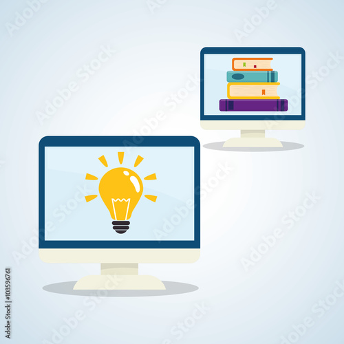 Flat illustration about back to school design, education related