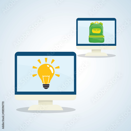 Flat illustration about back to school design, education related