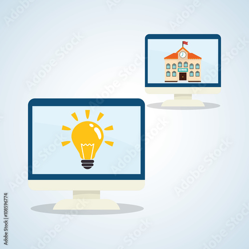 Flat illustration about back to school design, education related