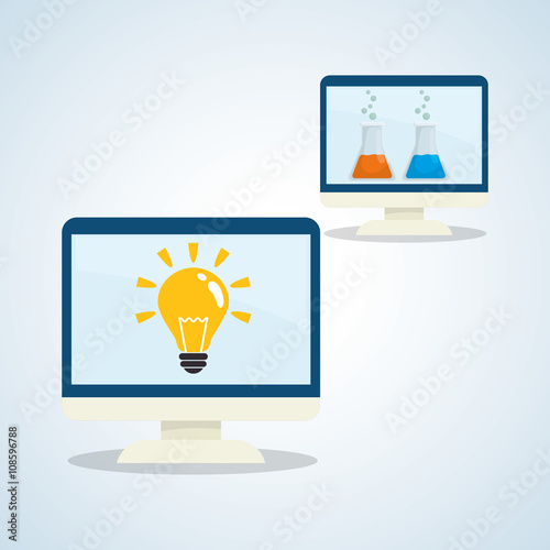 Flat illustration about back to school design, education related