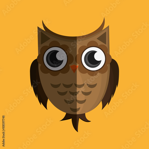 Vector illustration of an Owl, graphic design, animal represent knowledge