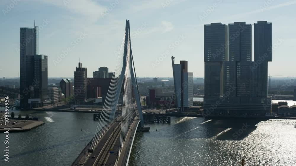 Erasmusbrug bridge in Rotterdam, Netherlands