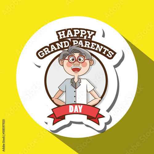 Vector illustration of Grandparents  graphic design